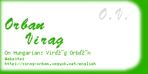 orban virag business card
